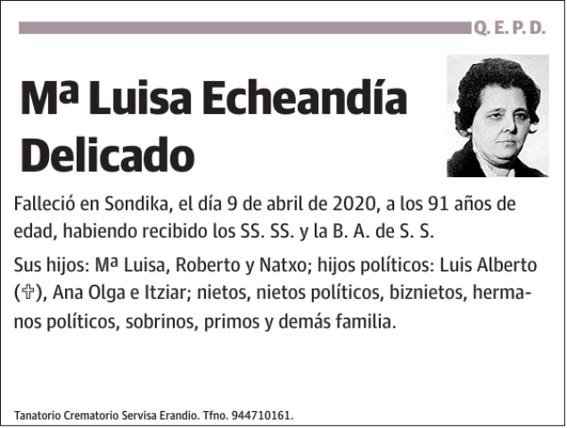 Mª Luisa Echeandía Delicado