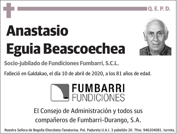 Anastasio Eguia Beascoechea