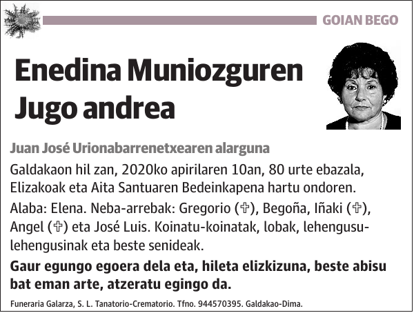 Enedina Muniozguren Jugo