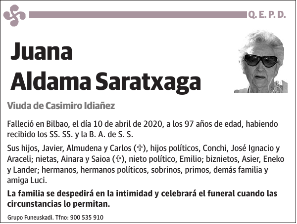 Juana Aldama Saratxaga