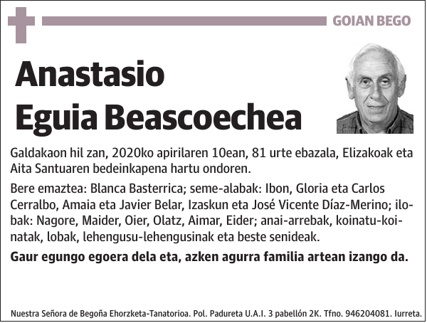 Anastasio Eguia Beascoechea