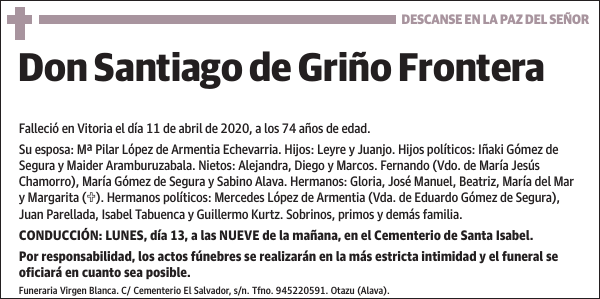 Santiago de Griño Frontera