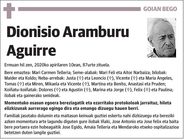 Dionisio Aramburu Aguirre Ermuan