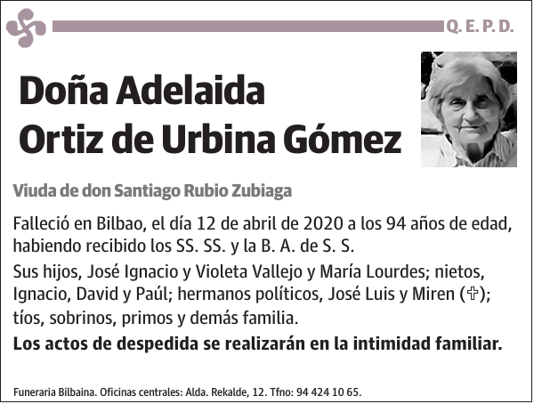 Adelaida Ortiz de Urbina Gómez