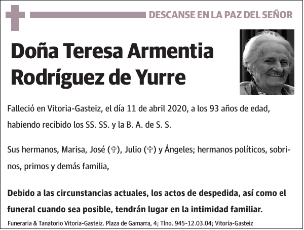 Teresa Armentia Rodríguez de Yurre