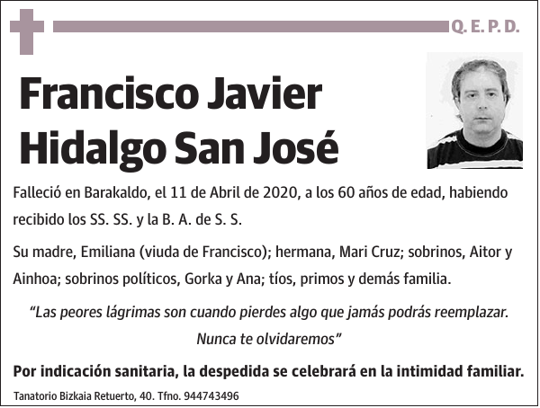 Francisco Javier Hidalgo San José