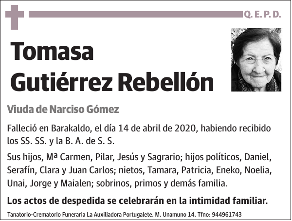 Tomasa Gutiérrez Rebellón