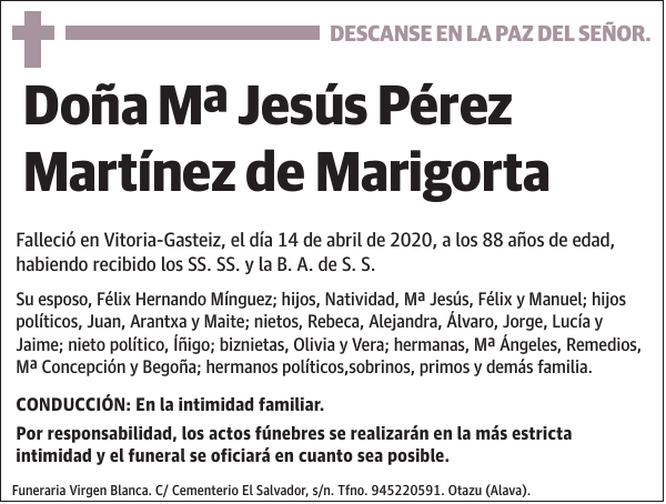 Mª Jesús Pérez Martínez de Marigorta