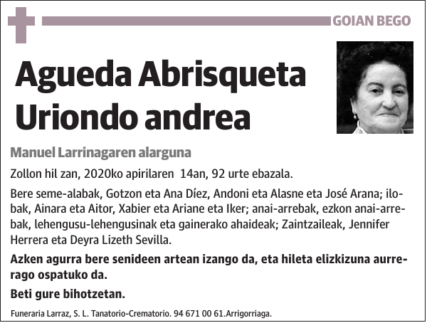 Agueda Abrisqueta Uriondo