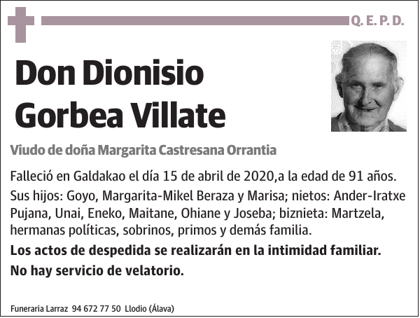 Dionisio Gorbea Villate