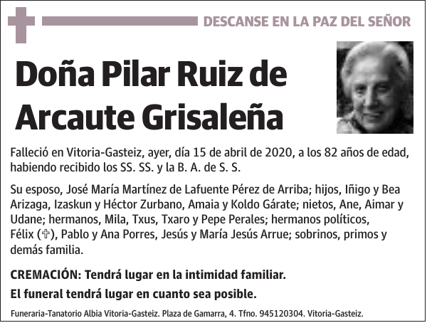 Pilar Ruiz de Arcaute Grisaleña