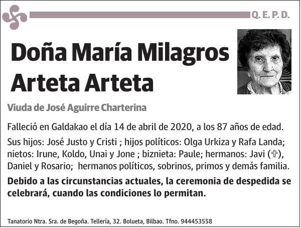 María Milagros Arteta Arteta