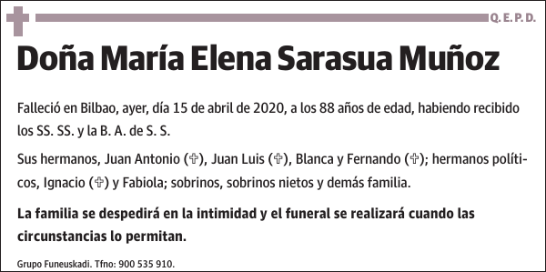 María Elena Sarasua Muñoz