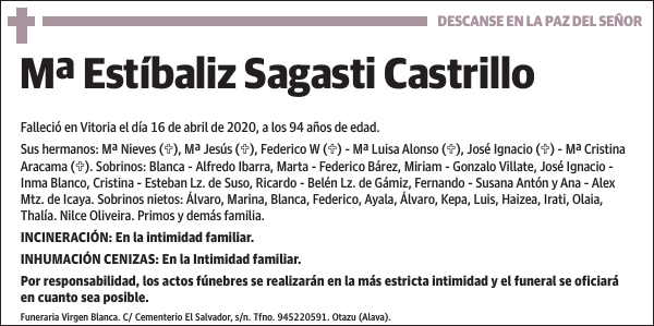 Mª Estíbaliz Sagasti Castrillo