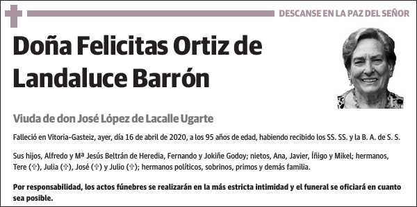 Felicitas Ortiz de Landaluce Barrón