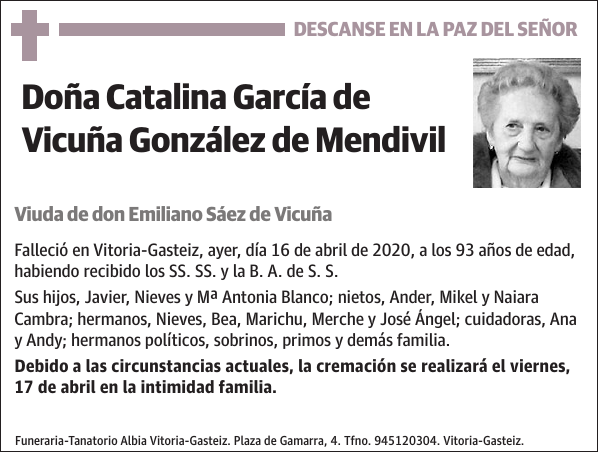 Catalina García de Vicuña González de Mendivil