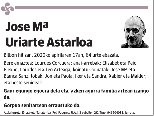 Jose Mª Uriarte Astarloa