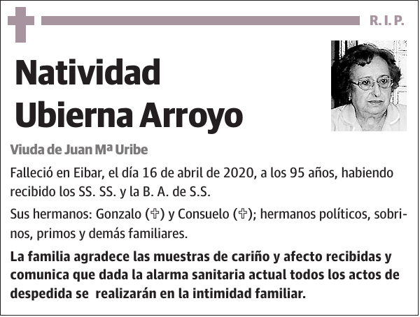 Natividad Ubierna Arroyo