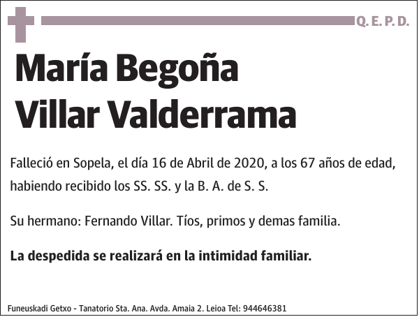 María Begoña Villar Valderrama