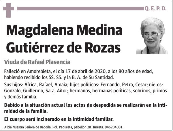 Magdalena Medina Gutiérrez de Rozas