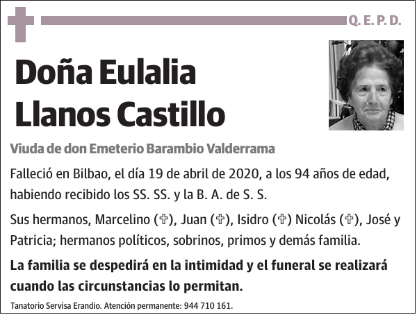 Eulalia Llanos Castillo