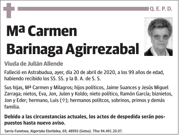 Mª Carmen Barinaga Agirrezabal