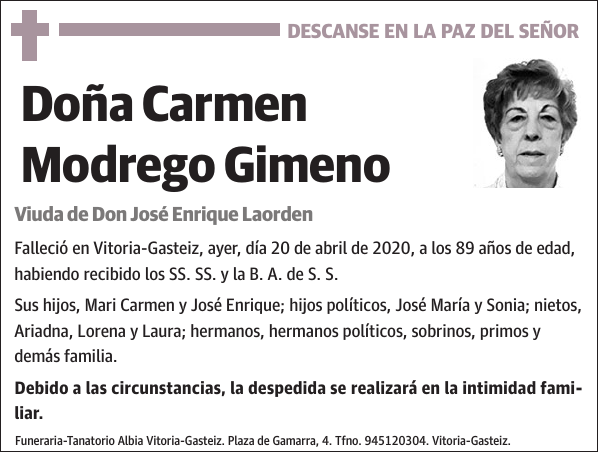 Carmen Modrego Gimeno