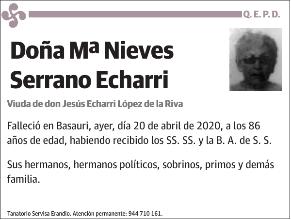 Mª Nieves Serrano Echarri