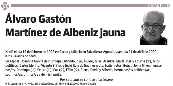 Álvaro Gastón Martínez de Albeniz