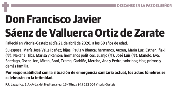 Francisco Javier Sáenz de Valluerca Ortiz de Zarate