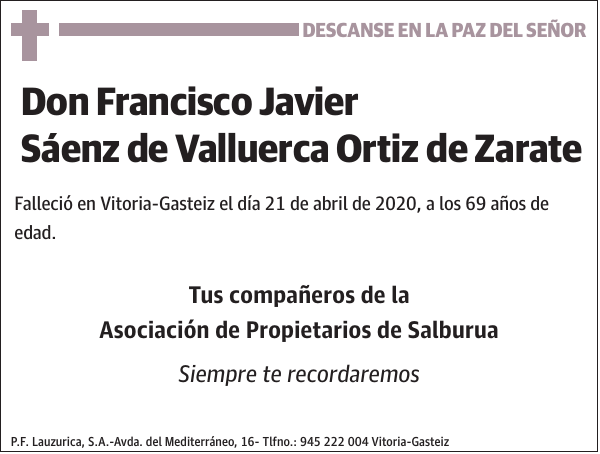 Francisco Javier Sáenz de Valluerca Ortiz de Zarate