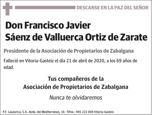 Francisco Javier Sáenz de Valluerca Ortiz de Zarate