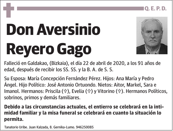 Aversinio Reyero Gago
