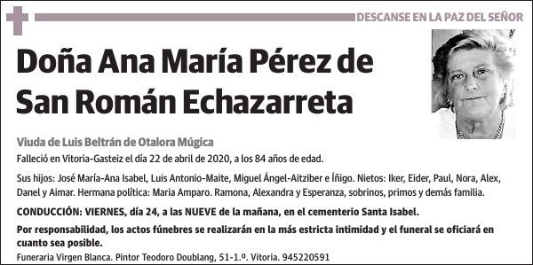 Ana María Pérez de San Román Echazarreta