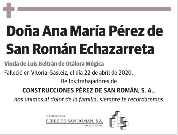 Ana María Pérez de San Román Echazarreta