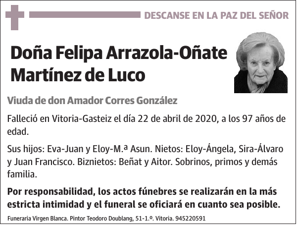 Felipa Arrazola-Oñate Martínez de Luco