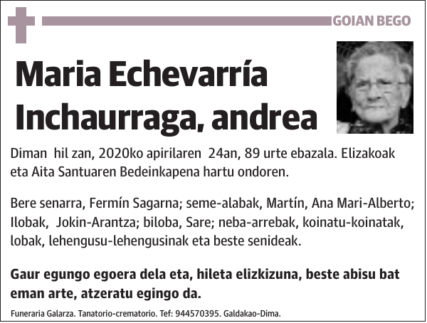 Maria Echevarría Inchaurraga