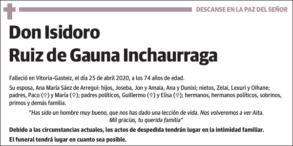 Isidoro Ruiz de Gauna Inchaurraga