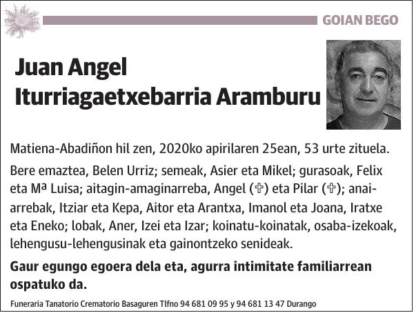 Juan Angel Iturriagaetxebarria Aramburu