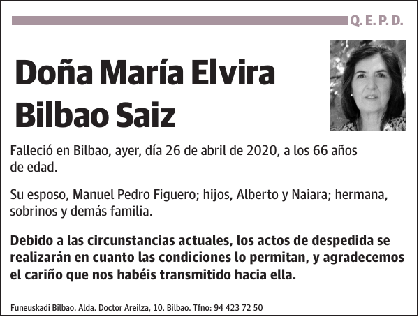 María Elvira Bilbao Saiz