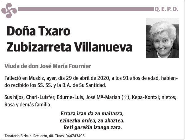 Txaro Zubizarreta Villanueva