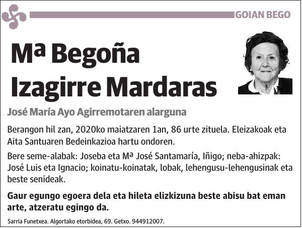 Mª Begoña Izagirre Mardaras