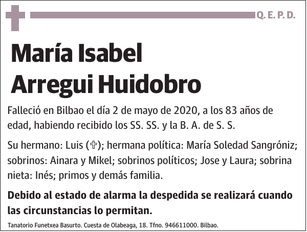 María Isabel Arregui Huidobro