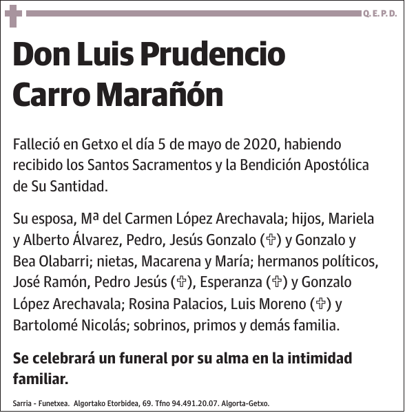 Luis Prudencio Carro Marañón