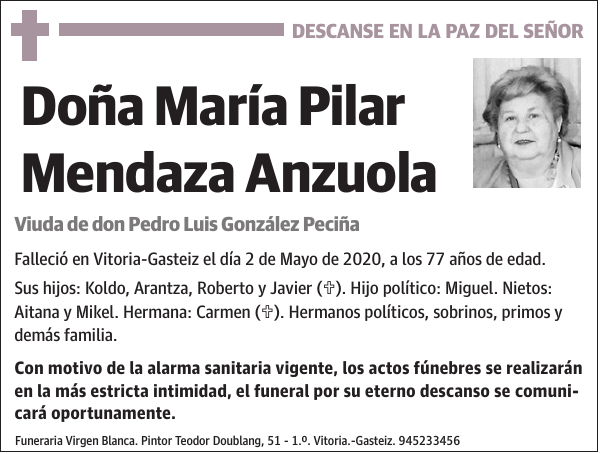 María Pilar Mendaza Anzuola