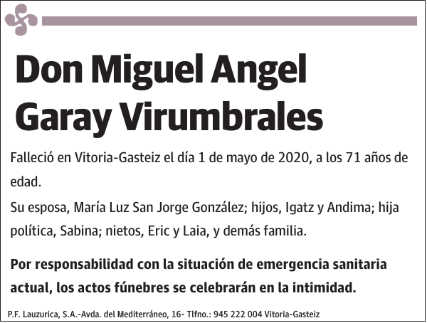 Miguel Angel Garay Virumbrales