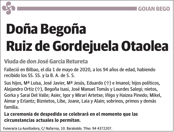 Begoña Ruiz de Gordejuela Otaolea