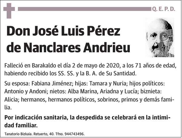 José Luis Pérez de Nanclares Andrieu