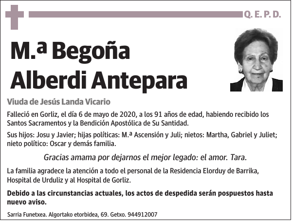 M.ª Begoña Alberdi Antepara