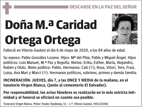 M.ª Caridad Ortega Ortega